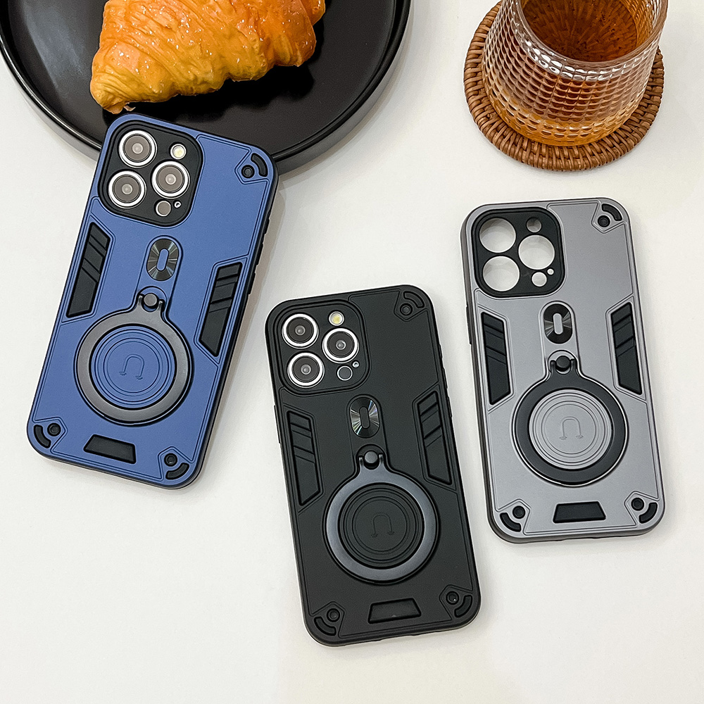 Kickstand Adjustable - Magnetic Ring Kickstand Phone Case For