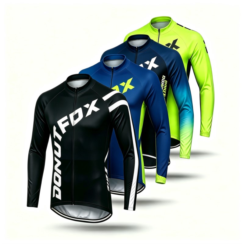 Cycling Commute Shorts - Men Long Sleeve MTB Jersey &