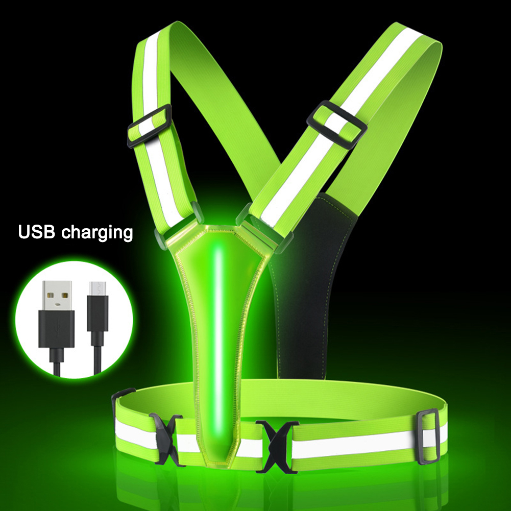 LED Running Vest USB Rechargea - огляд і ціна Reflective Vest Cycling