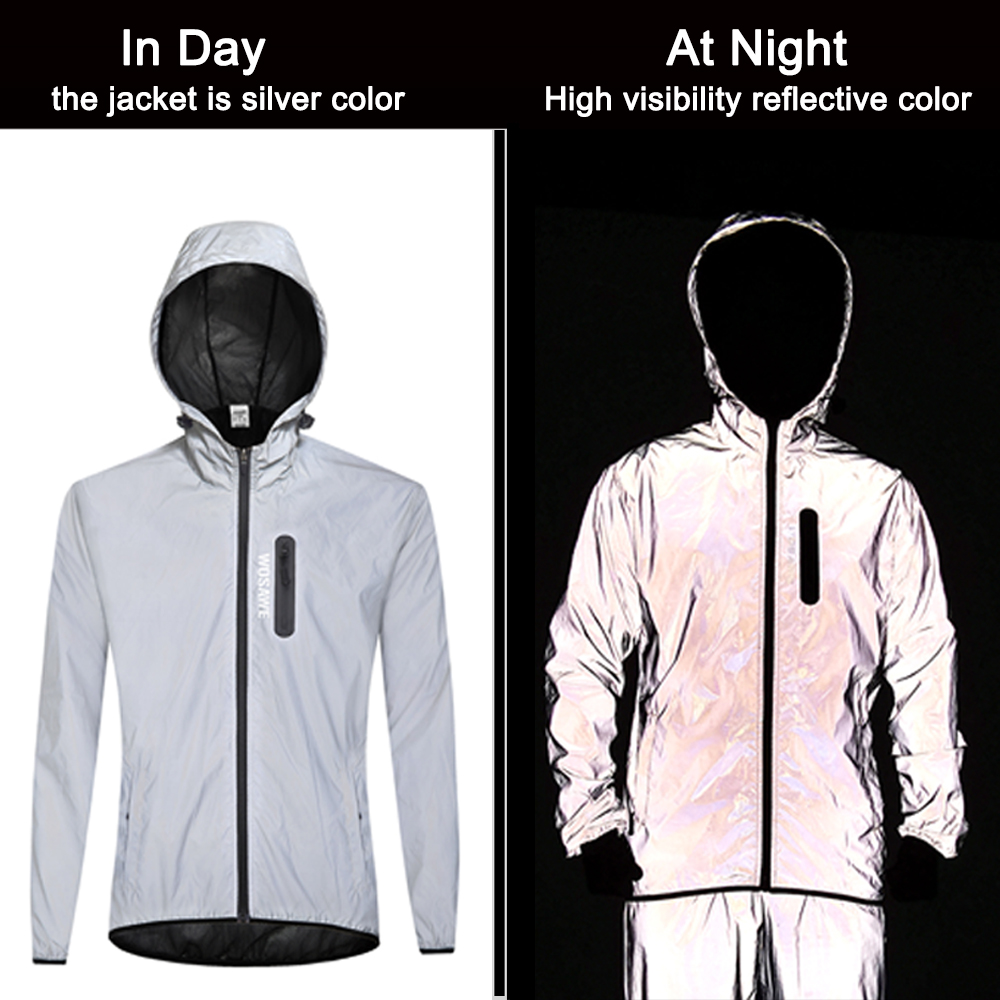 WOSAWE Men's Fully Reflective  - огляд і ціна Cycling Rain Jacket Commute