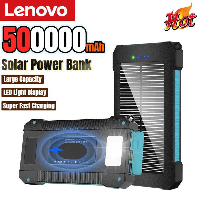 Lenovo 500000mAh Solar Power B - огляд і ціна Usb Charger Dynamo