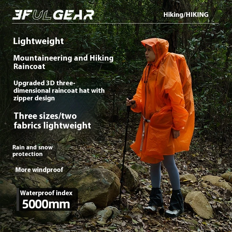3F UL GEAR Zipper Raincoat 15D - огляд і ціна Cycling Rain Jacket Commute