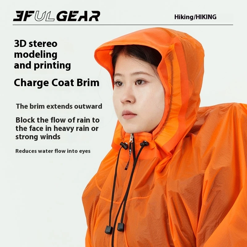 3F UL GEAR Zipper Raincoat 15D - огляд і ціна Cycling Rain Jacket Commute