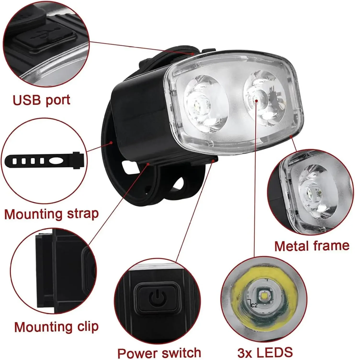 Cycling Bicycle Front Rear Lig - огляд і ціна Bike Light Front Rear