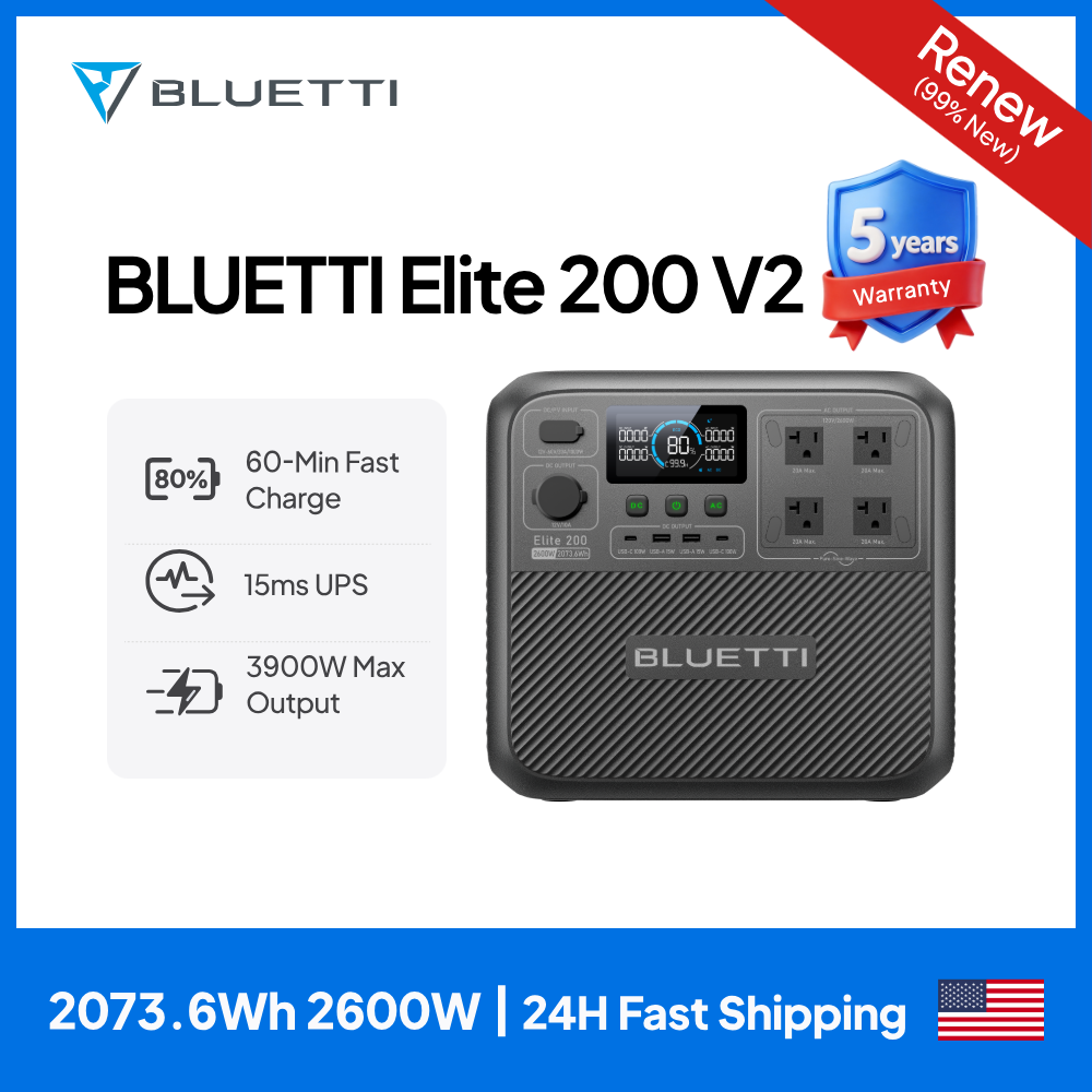 【Renew】BLUETTI Elite 200 V2 Po - огляд і ціна Usb Charger Dynamo