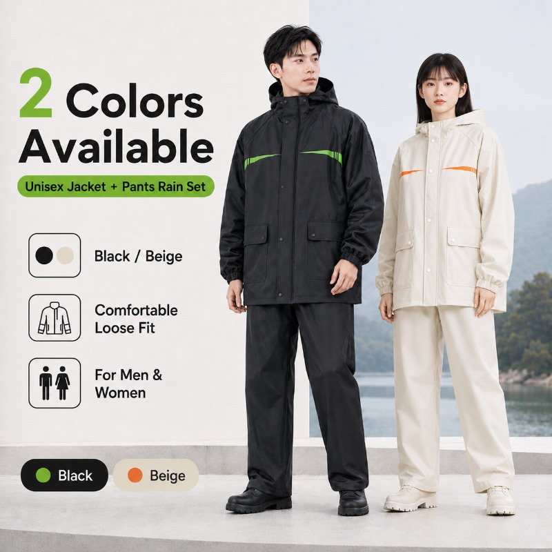 Unisex 2-Piece Waterproof Cycl - огляд і ціна Cycling Rain Jacket Commute