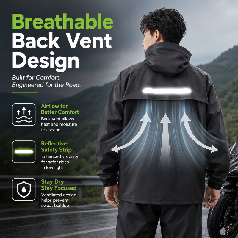 Unisex 2-Piece Waterproof Cycl - огляд і ціна Cycling Rain Jacket Commute
