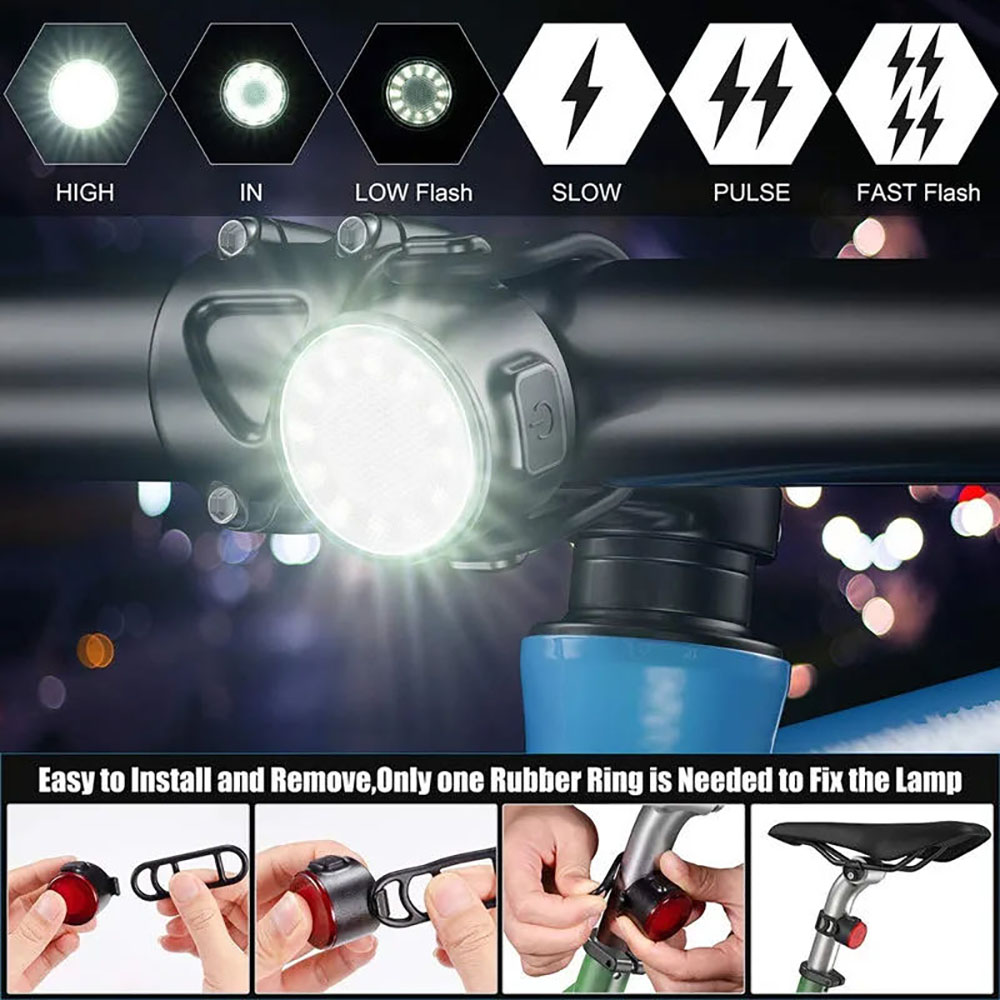 USB Rechargeable Waterproof LE - огляд і ціна Bike Light Front Rear