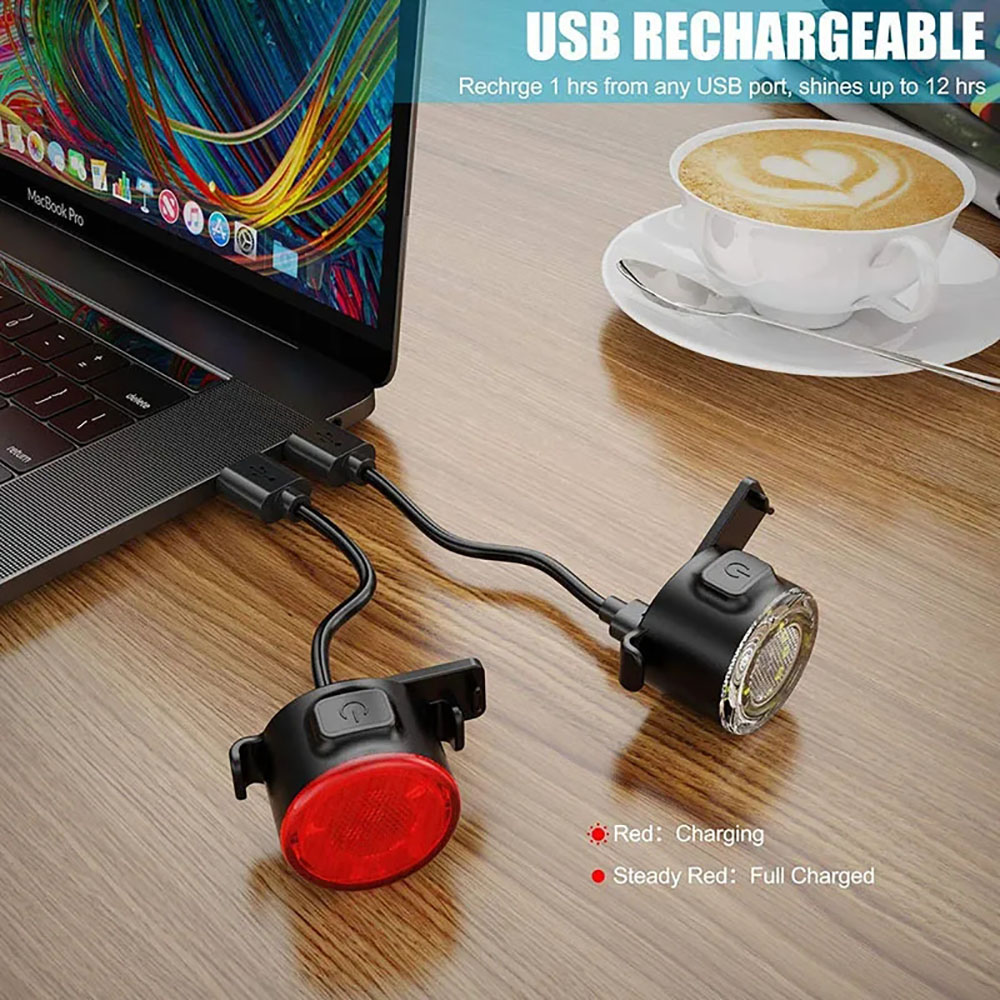 USB Rechargeable Waterproof LE - огляд і ціна Bike Light Front Rear