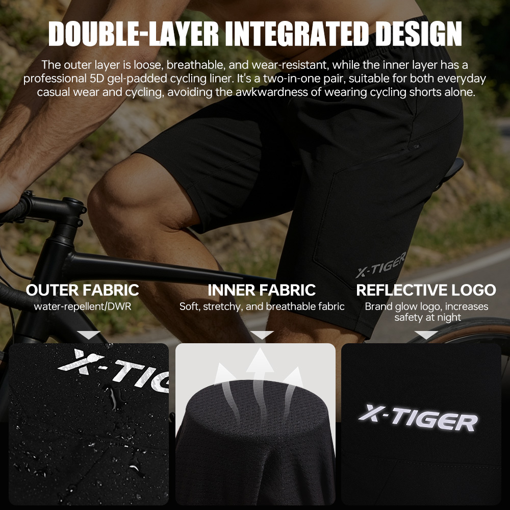 X-TIGER 2 in 1 Cycling Shorts  - огляд і ціна Cycling Shorts For Commute