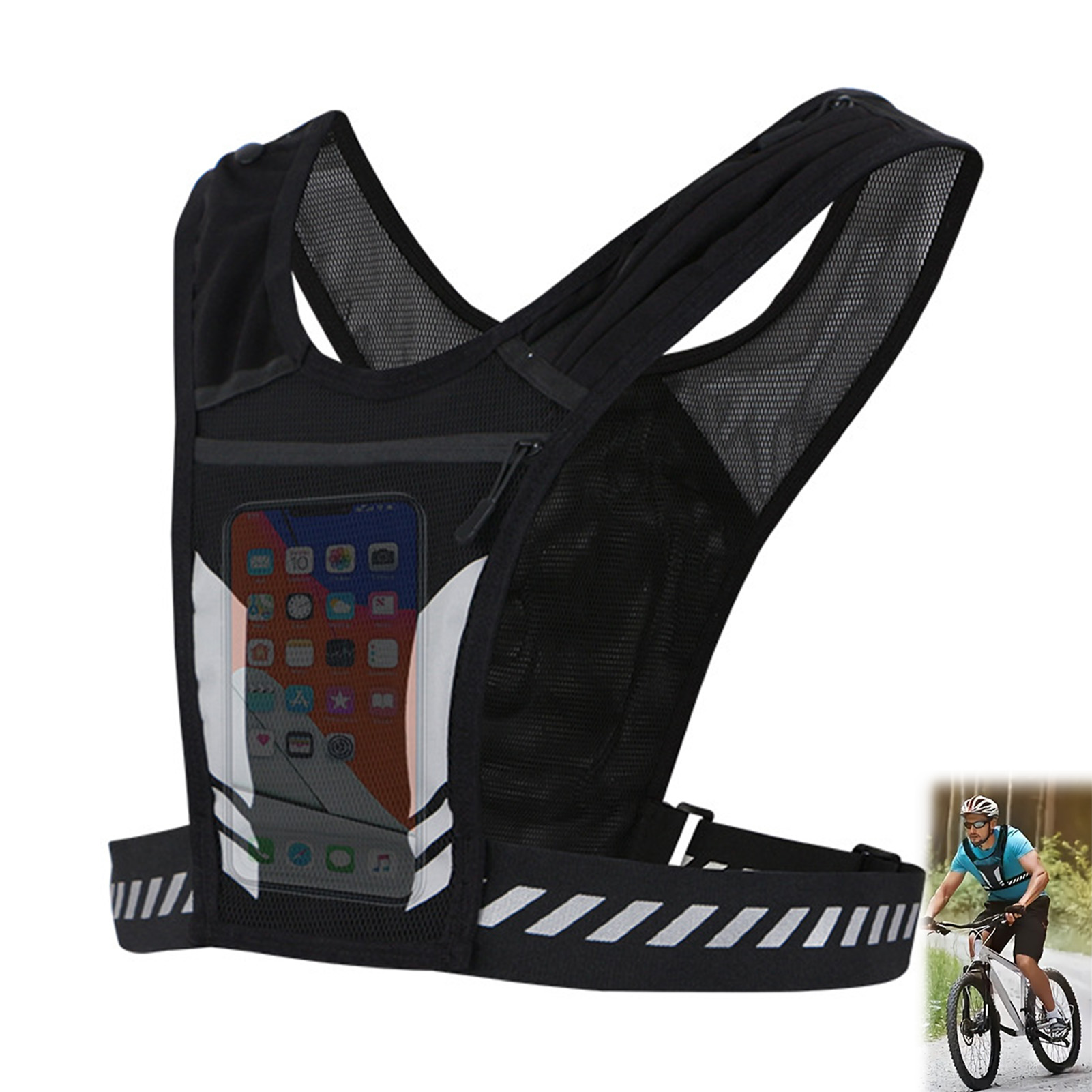 Sport Vest Phone Bag Reflectiv - огляд і ціна Reflective Vest Cycling